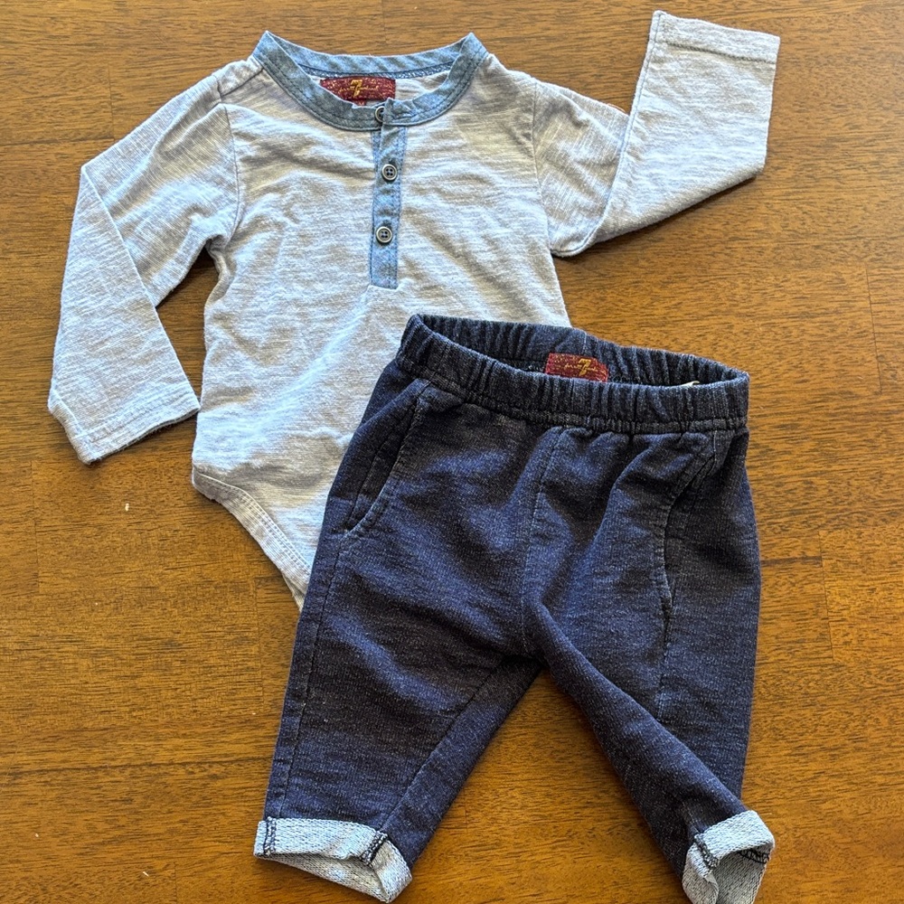 7 for all mankind set 3-6mo NWOT